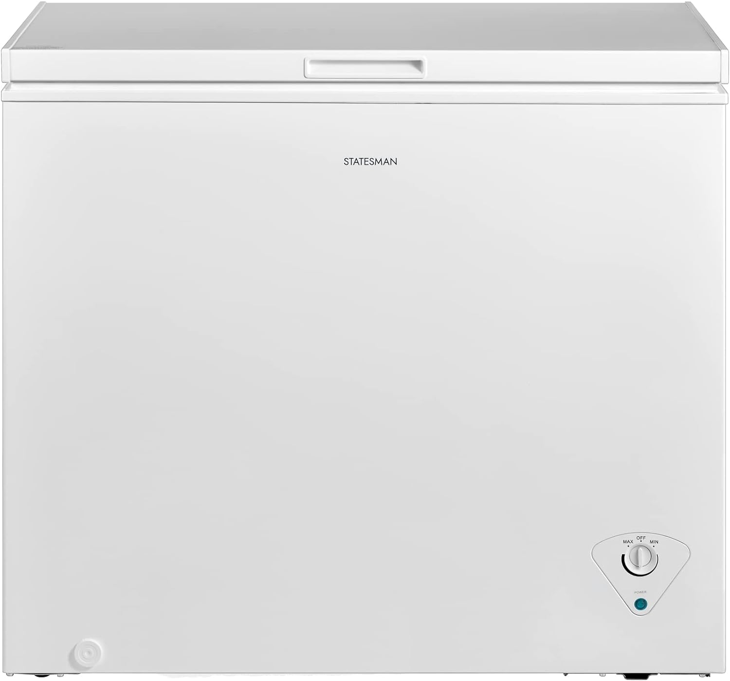 Statesman CHF198 Chest Freezer, 198 Litre, 95 cm Wide, 1x Freezer Basket, Adjustable Feet, Suitable for Outbuildings and Garages, Operates in Temperatures Down to - 15ºC, White - Amazing Gadgets Outlet