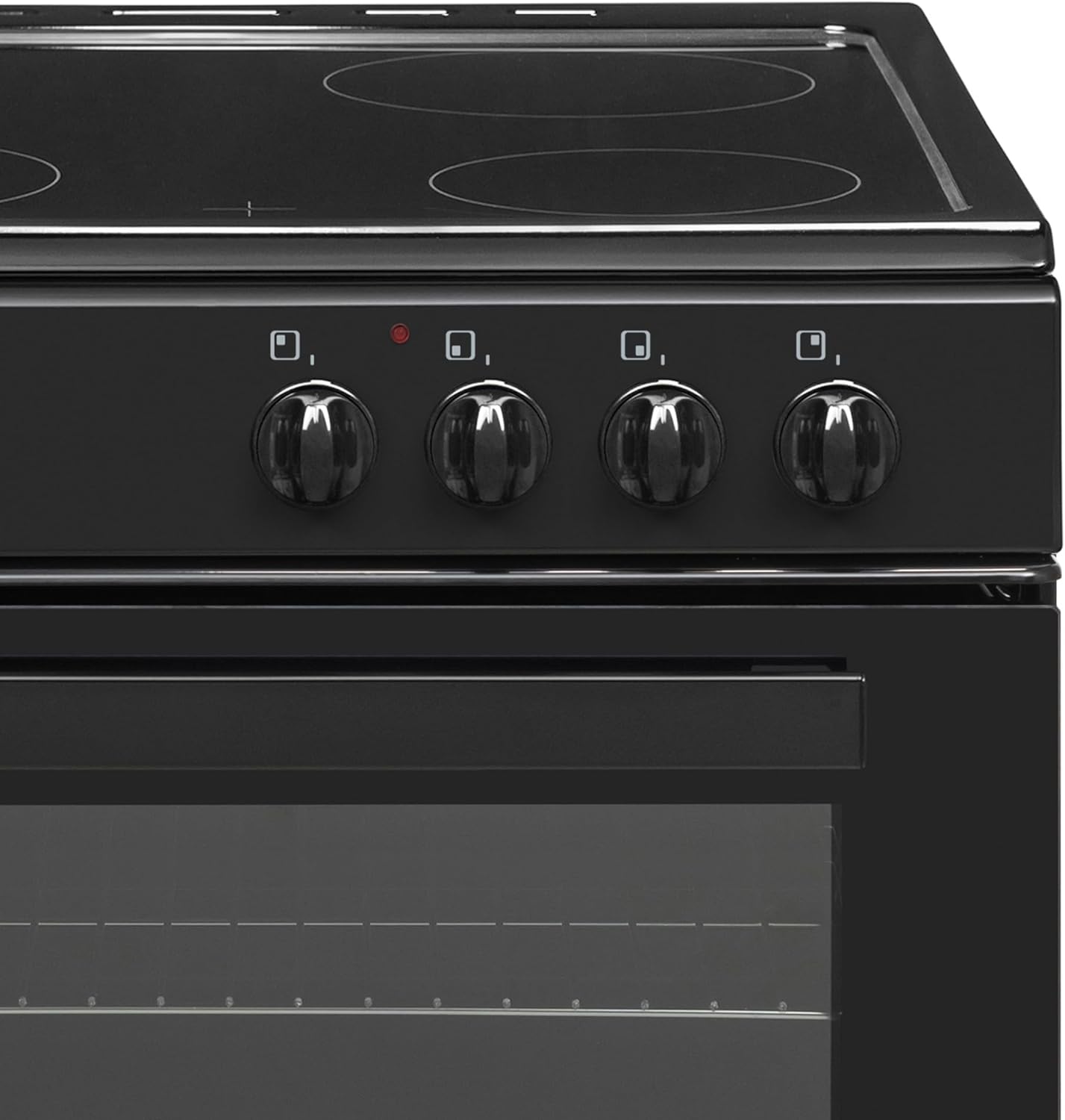 Statesman EDC60B Fan Assisted Double Oven Electric Cooker, 4 Zone Ceramic Hob, 60cm Wide, Black - Amazing Gadgets Outlet