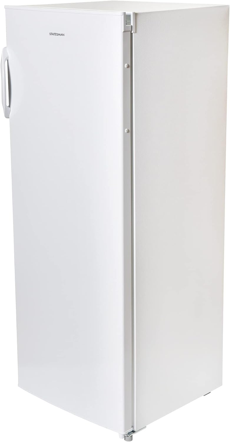 Statesman TF160LWE Tall Freezer 157 Litre, 2 Flap Closure Compartments, 3 Clear Drawers, Reversible Door, Adjustable feet, 55 cm Wide, 2 Year Parts & Labour Guarantee, White   Import  Single ASIN  Import  Multiple ASIN ×Product customization - Amazing Gadgets Outlet