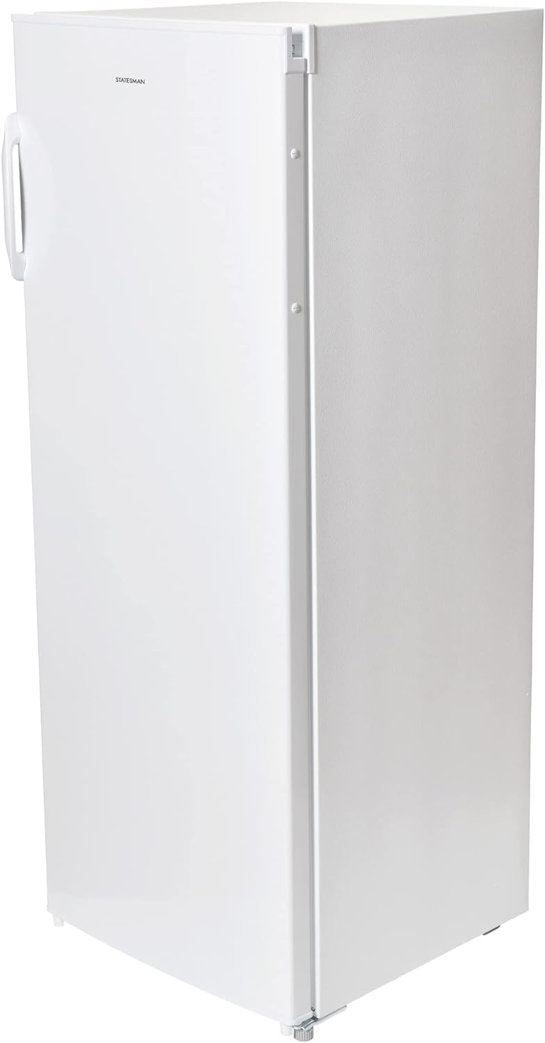 Statesman TL235LWE Tall Larder Fridge 235 Litre, 3 Adjustable Glass Shelves, Large Salad Drawer, Internal Light, Reversible Door, 55 cm Wide, Adjustable Feet, White - Amazing Gadgets Outlet