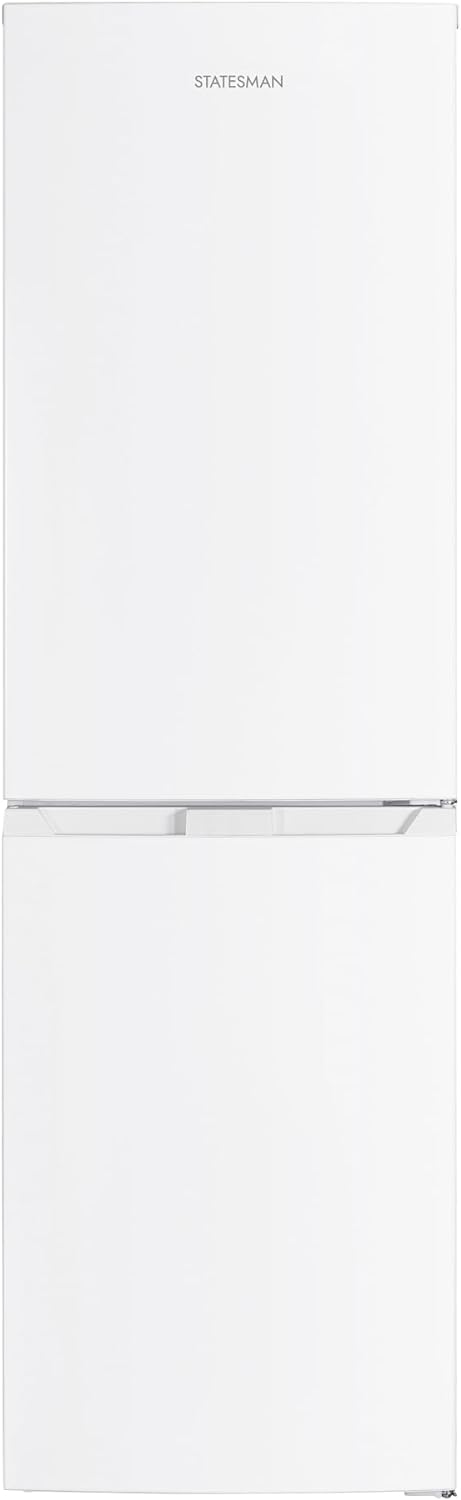 Statesman TNF1855DX 55cm Freestanding Tall Fridge Freezer with Water Dispenser, 3 Adjustable Glass Shelves, 2 Door Shelves, 2 Fridge Shelves, Reversible Doors, Inox - Amazing Gadgets Outlet