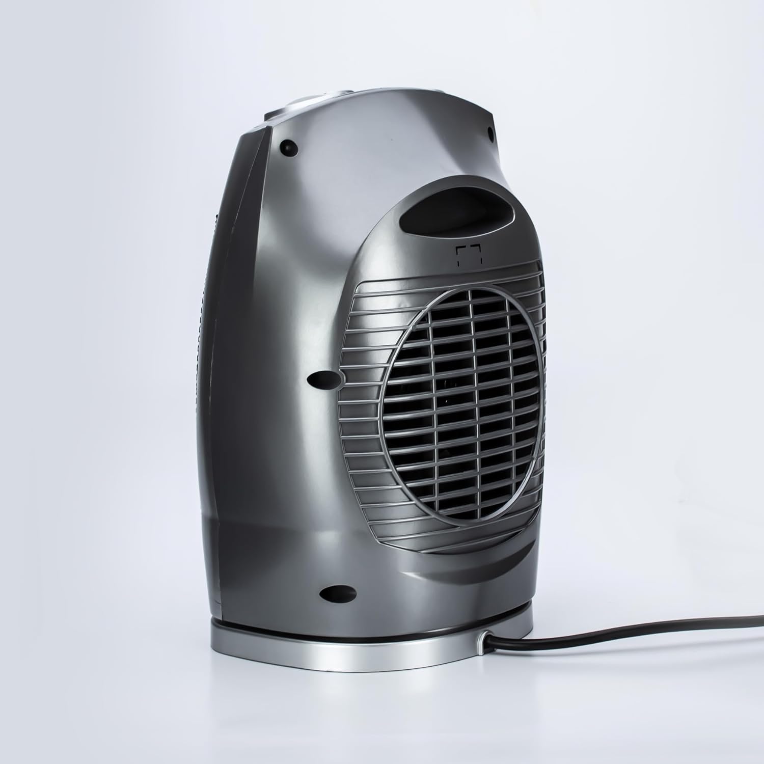 STATUS Oscillating Ceramic PTC Fan Heater - 1500w - Silver - 2 Heat Settings + Fan Only Setting - with Adjustable Thermostat [CFH - 1500W1PKB6] - Amazing Gadgets Outlet