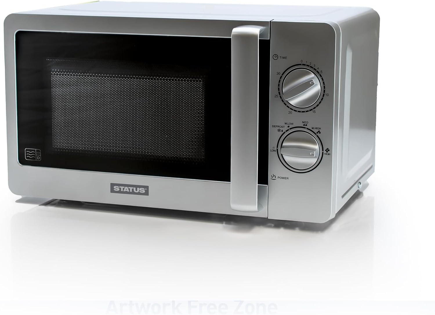 STATUS Vermont Silver Microwave Oven Vermont: 800w with 20 Litre capacity, 5 Power Settings / VERMONT1PKB - Amazing Gadgets Outlet