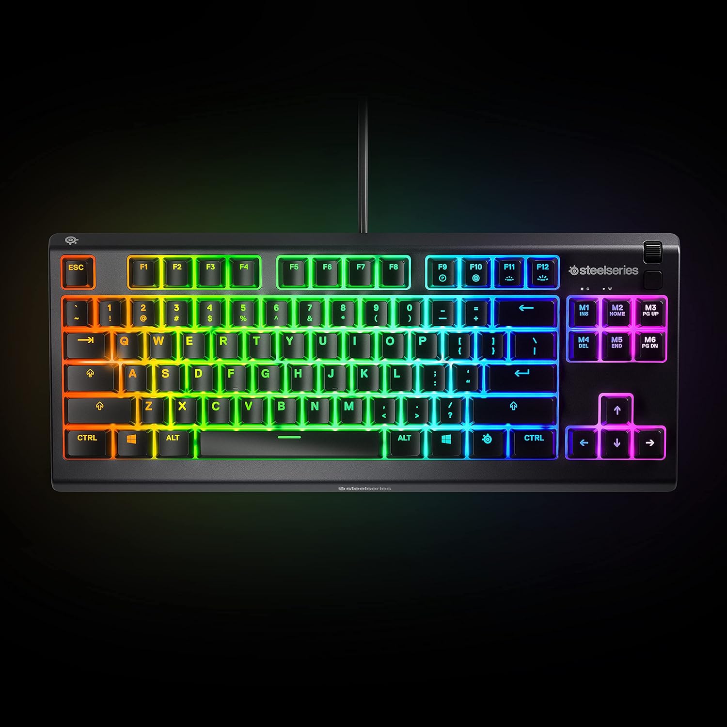 SteelSeries Apex 3 TKL - RGB Gaming Keyboard - Tenkeyless Compact Esports Form Factor - 8 - Zone RGB Illumination - IP32 Water & Dust Resistant - English QWERTY Layout - Amazing Gadgets Outlet