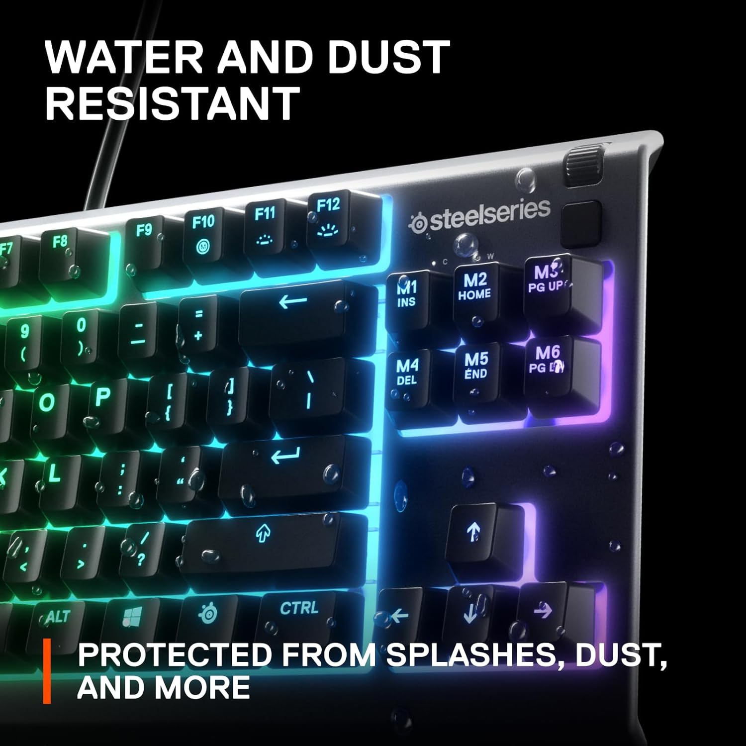 SteelSeries Apex 3 TKL - RGB Gaming Keyboard - Tenkeyless Compact Esports Form Factor - 8 - Zone RGB Illumination - IP32 Water & Dust Resistant - English QWERTY Layout - Amazing Gadgets Outlet