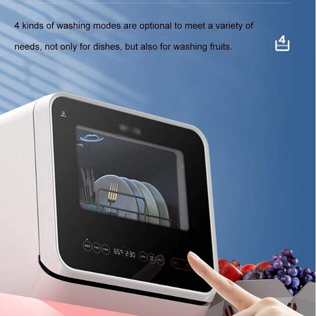 Sterilisers Mini Dishwasher Slimline Dishwasher Automatic Household Small Dishwasher 4 Kinds Of Washing Programs 72℃ High Temperature Disinfection (Color : Black, Size : 42 * 43.5 * 43.5cm) - Amazing Gadgets Outlet
