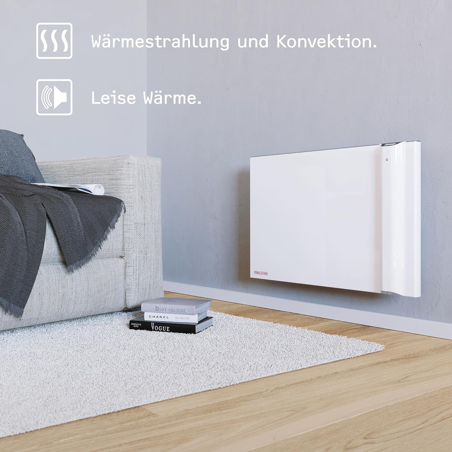 Stiebel Eltron Wall Mounted Duo convector CND 100 for About 10 sqm, Radiant+Convection Heating, Metal, 7 - Day Timer, Frost + overheating Protection, Open Window Detection, Lot 20 compliant, 234814 - Amazing Gadgets Outlet