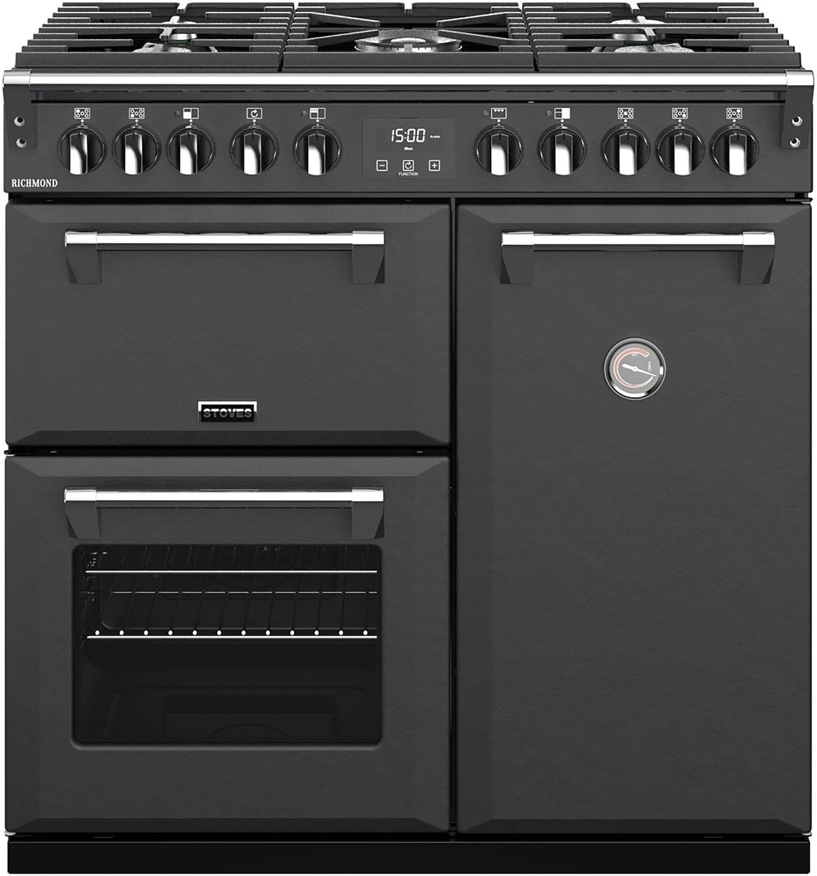 Stoves Richmond S900DF 90cm Dual Fuel Range Cooker - Anthracite Grey - Amazing Gadgets Outlet