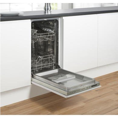 Stoves SDW45 Fully Integrated Slimline Dishwasher - Silver Control Panel with Fixed Door Fixing Kit - Amazing Gadgets Outlet