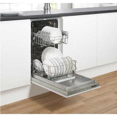 Stoves SDW45 Fully Integrated Slimline Dishwasher - Silver Control Panel with Fixed Door Fixing Kit - Amazing Gadgets Outlet