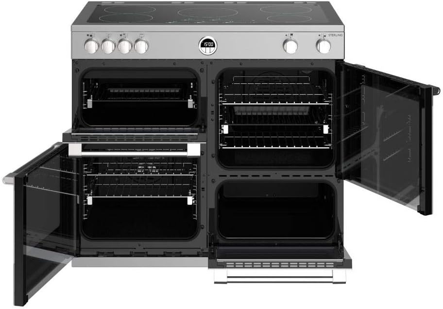 Stoves Sterling S1000EI Freestanding A/A/A Rated Electric Range Cooker - Stainless Steel - Amazing Gadgets Outlet