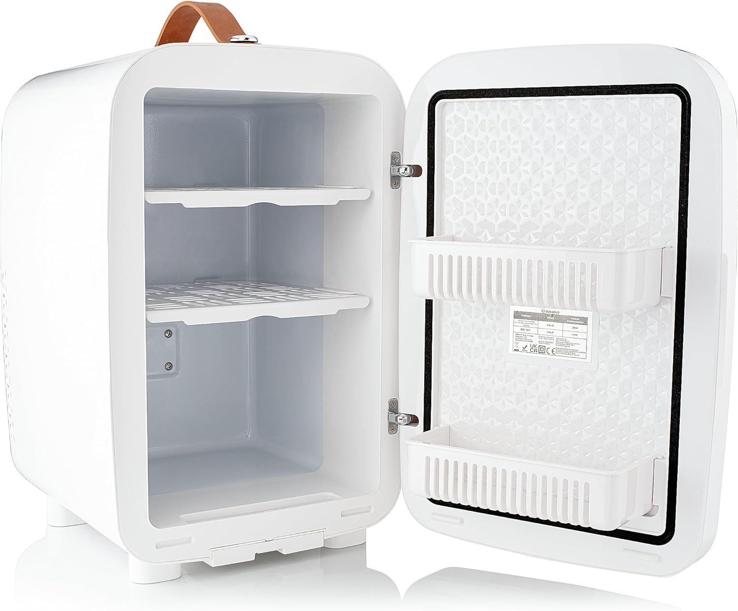 Subcold Pro15 Luxury Mini Fridge Cooler | Compact 15L Portable Small Fridge 12v & 240v | Efficient Quiet Cooling System | Ideal for Bedroom, Office, Beauty & Car (White) - Amazing Gadgets Outlet