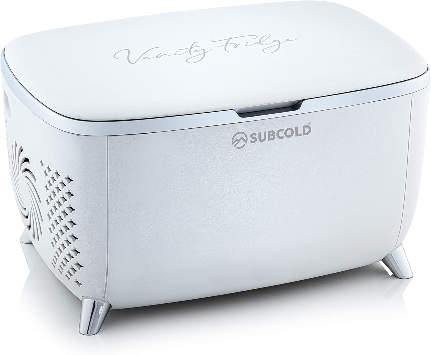 Subcold Vanity6 Luxury Mini Fridge | 6 Litre Beauty Fridge | AC & Exclusive USB Power Options | Portable Bedroom Mini Cooler for Skincare, Makeup & Cosmetics (White) - Amazing Gadgets Outlet