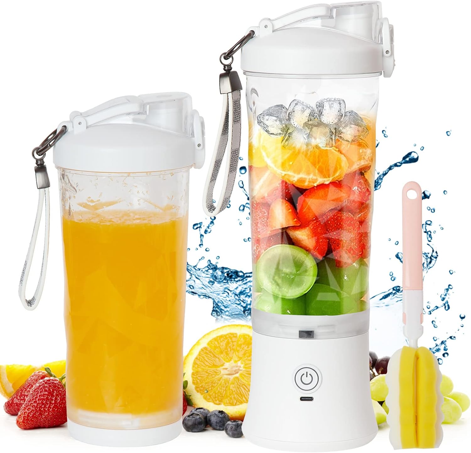 Suewow Portable Blender,with 6 Blades Mini Blender,270 Watt for Shakes and Smoothies Waterproof Blender USB Rechargeable with 20 oz BPA Free Blender Cups with Travel Lid. - Amazing Gadgets Outlet