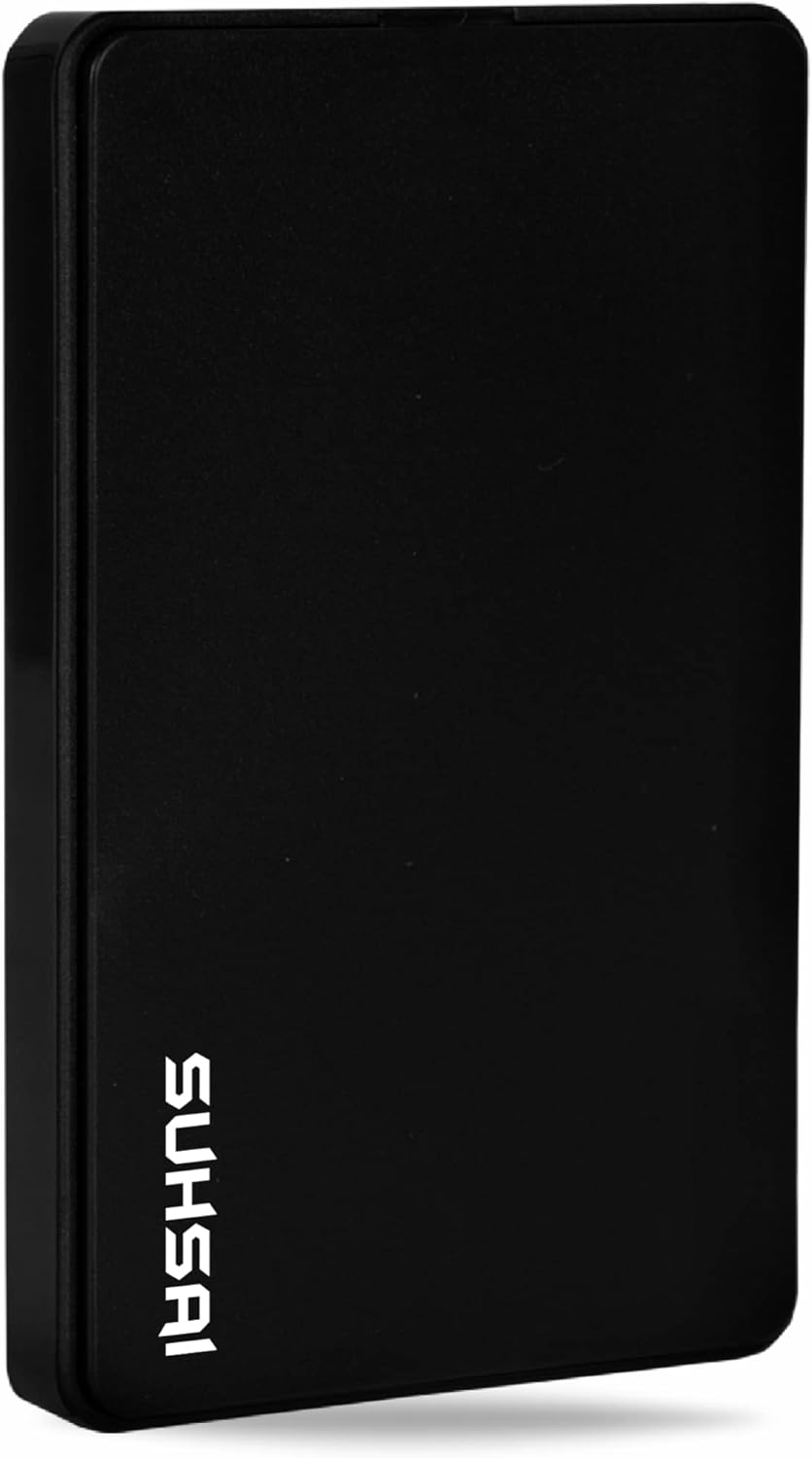 Suhsai Portable External Hard Drive HDD, 2.5" Slim Lightweight Hard Disk Drive, USB 2.0 for Computer, Laptop, PC, Mac, Chromebook - for Storage and Back Up (White, 500GB) - Amazing Gadgets Outlet