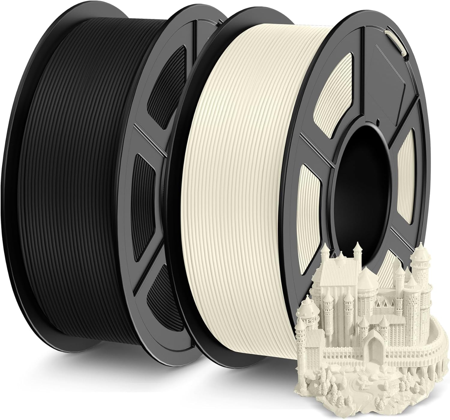 SUNLU AntiString PLA 3D Printer Filament, No Stringing 1.75mm APLA 3D Filament, Neatly Wound 3D Printing Filament, Fast Printing for FDM 3D Printer, Dimensional Accuracy +/ - 0.02 mm,1KG, APLA Black - Amazing Gadgets Outlet