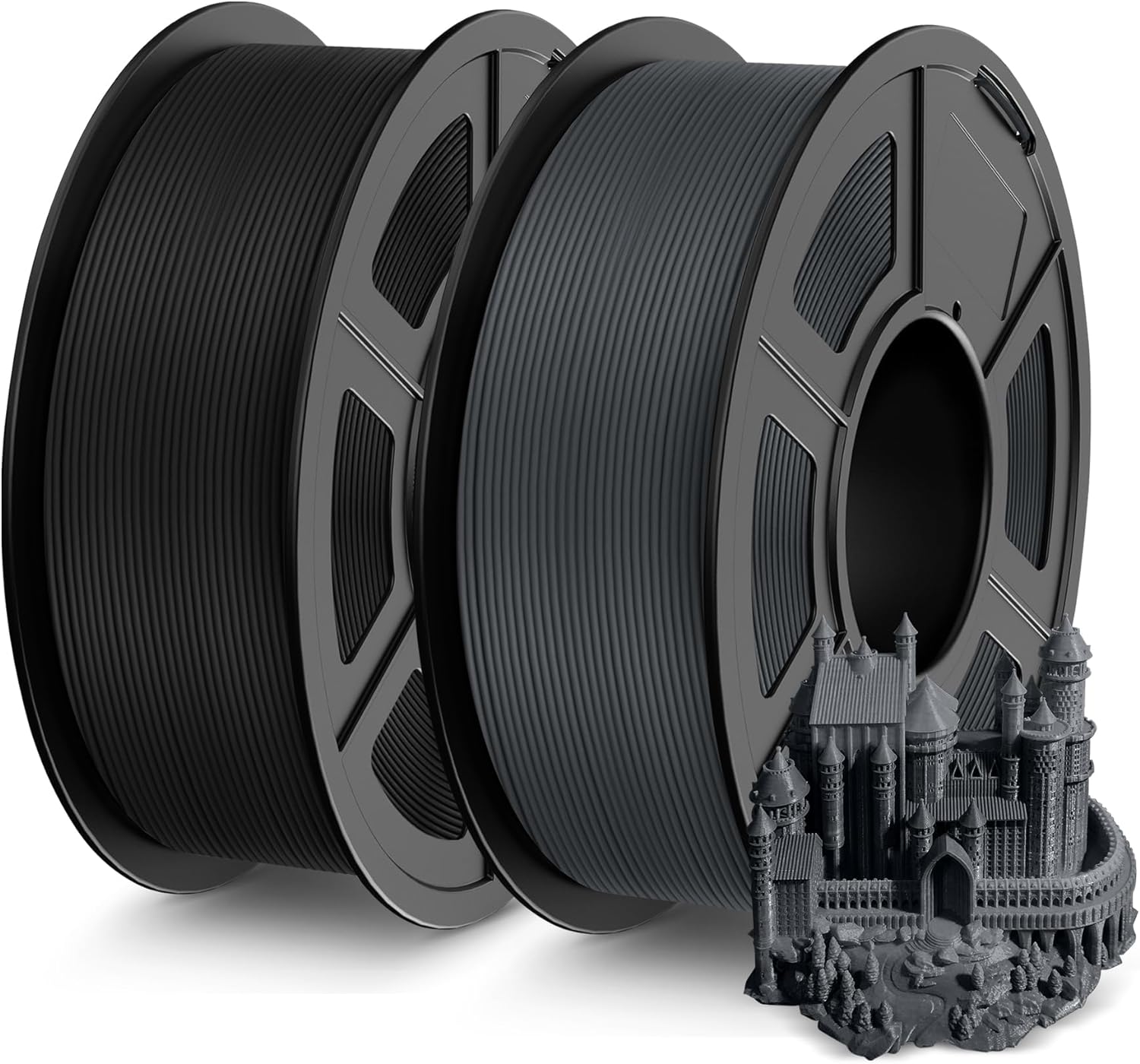 SUNLU AntiString PLA 3D Printer Filament, No Stringing 1.75mm APLA 3D Filament, Neatly Wound 3D Printing Filament, Fast Printing for FDM 3D Printer, Dimensional Accuracy +/ - 0.02 mm,1KG, APLA Black - Amazing Gadgets Outlet