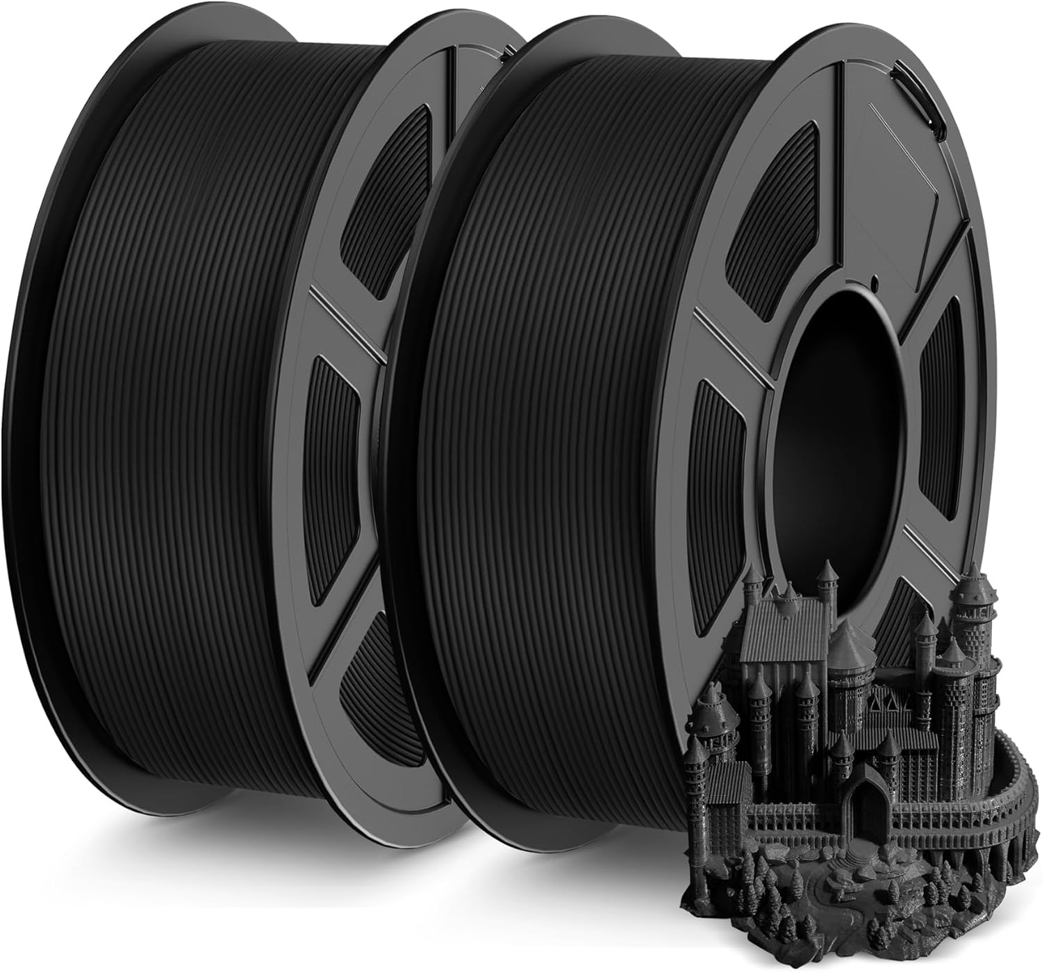 SUNLU AntiString PLA 3D Printer Filament, No Stringing 1.75mm APLA 3D Filament, Neatly Wound 3D Printing Filament, Fast Printing for FDM 3D Printer, Dimensional Accuracy +/ - 0.02 mm,1KG, APLA Black - Amazing Gadgets Outlet