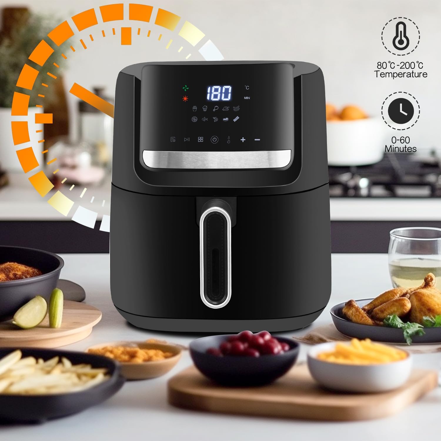 SUPERLEX 8L Ari Fryer, Electric Multi - Function Cooker, 10 - IN - 1 Mini Oven, For Bake, Grill and Dehydrate, Touch Screen, Smart Finish, Timer Function - Amazing Gadgets Outlet