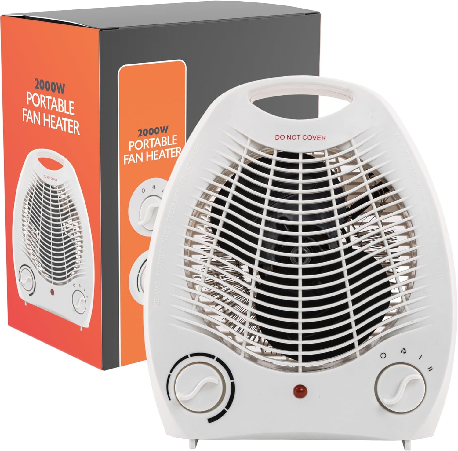 Supply Cube Horizontal Fan Heater | Portable Heater with Overheat Protection & 2 Heat Settings | Electric Heater Energy Efficient Room Heater | Space Heater, Heaters For Home Low energy - Amazing Gadgets Outlet