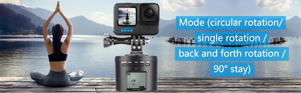 Suptig Electric 360 Degree Tripod Head Compatible For Hero 8 Hero 7 Hero 6 Hero 5 Hero 4 Hero Session iPhone Samrtphone Digital Camera Action Camera - Amazing Gadgets Outlet