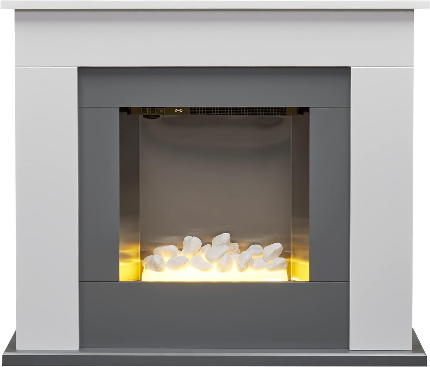 Sureflame California Electric Fireplace Suite, 32 Inch (White & Grey) - Amazing Gadgets Outlet