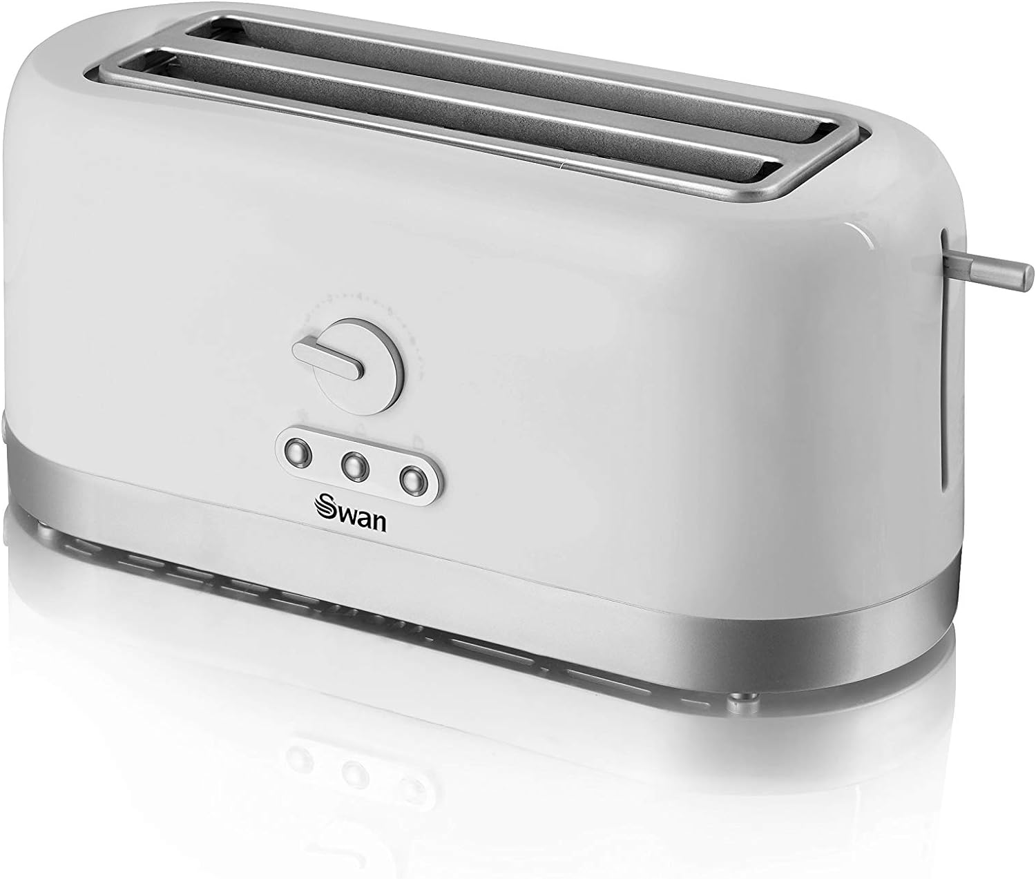 Swan 4 Slice Toaster, Grey, Variable Browning Control and Extra Long Slot: 25mm x 250mm, 1200W - 1400W, ST10091GRYN - Amazing Gadgets Outlet