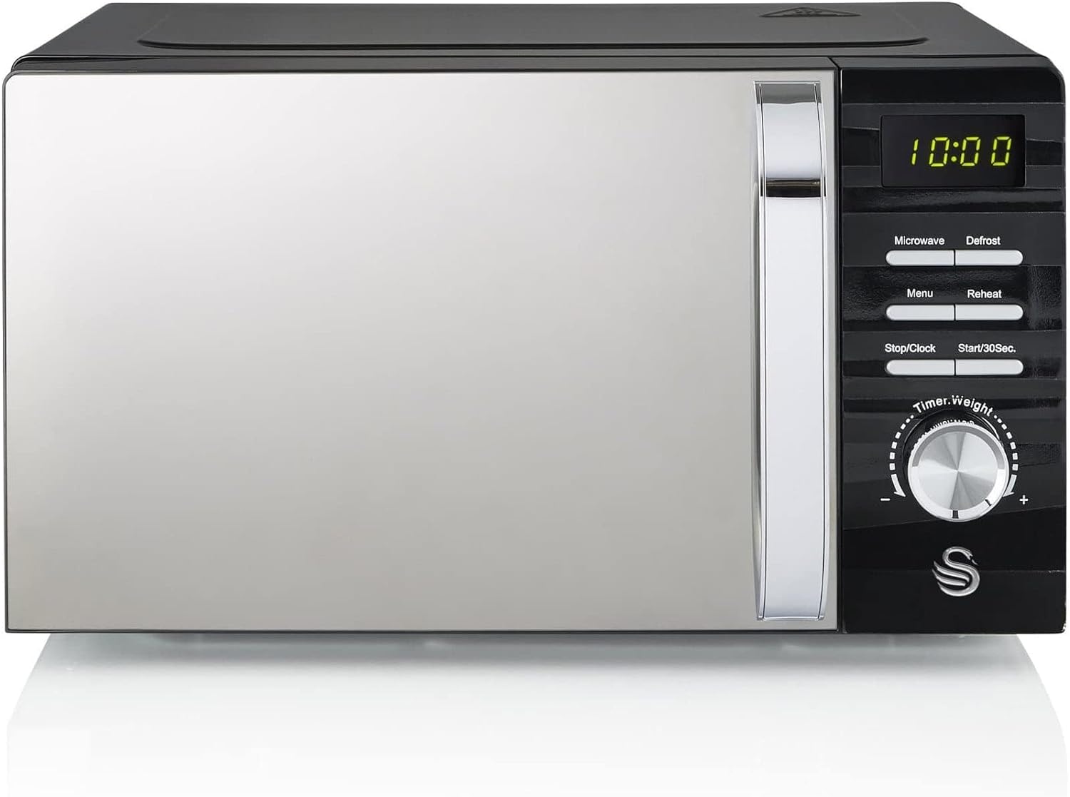 Swan 700W Grey Symphony LED Digital Microwave, 20L Capacity, 5 Microwave Power Levels, Defrost and Reheat Settings, 60 Minute Timer and Digital Display, SM22038LGRN - Amazing Gadgets Outlet