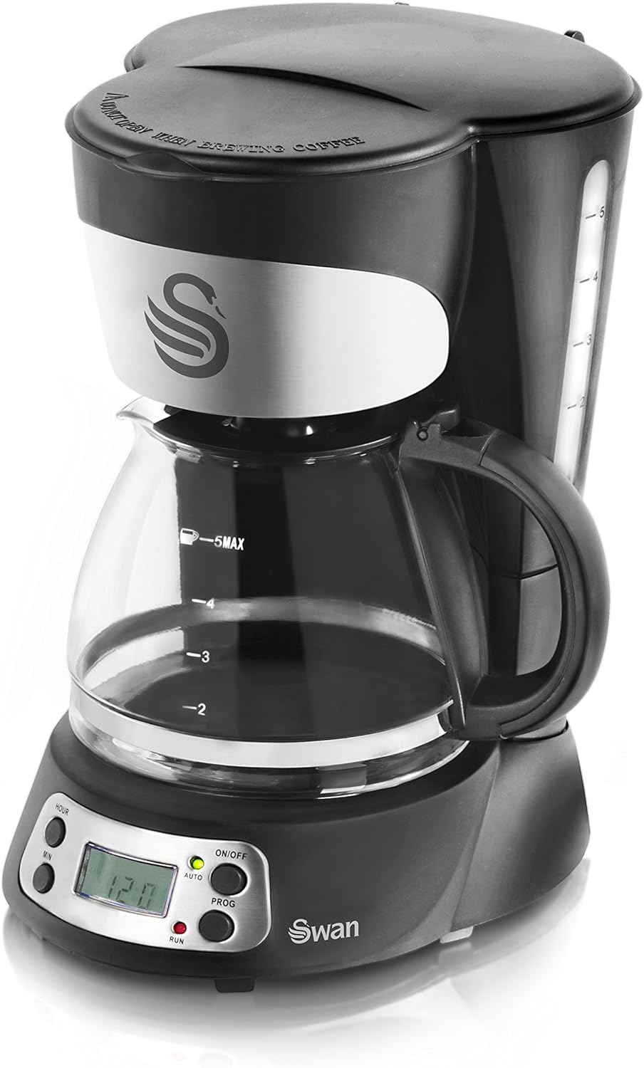 Swan SK13130N Programmable Coffee Maker with Keep Warm Function, LCD Timer, 750ml, 700W, Black - Amazing Gadgets Outlet