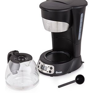 Swan SK13130N Programmable Coffee Maker with Keep Warm Function, LCD Timer, 750ml, 700W, Black - Amazing Gadgets Outlet