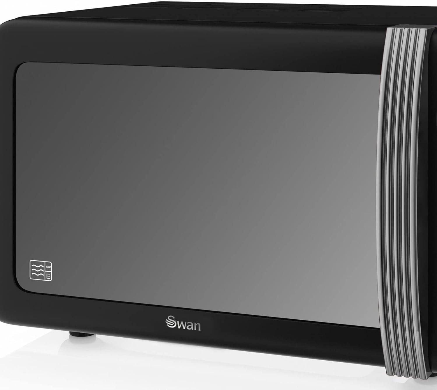 Swan SM22070LBN Retro Manual Microwave with Glass Turntable, 6 Power Levels & Defrost Setting, 25L, 900W, Black - Amazing Gadgets Outlet