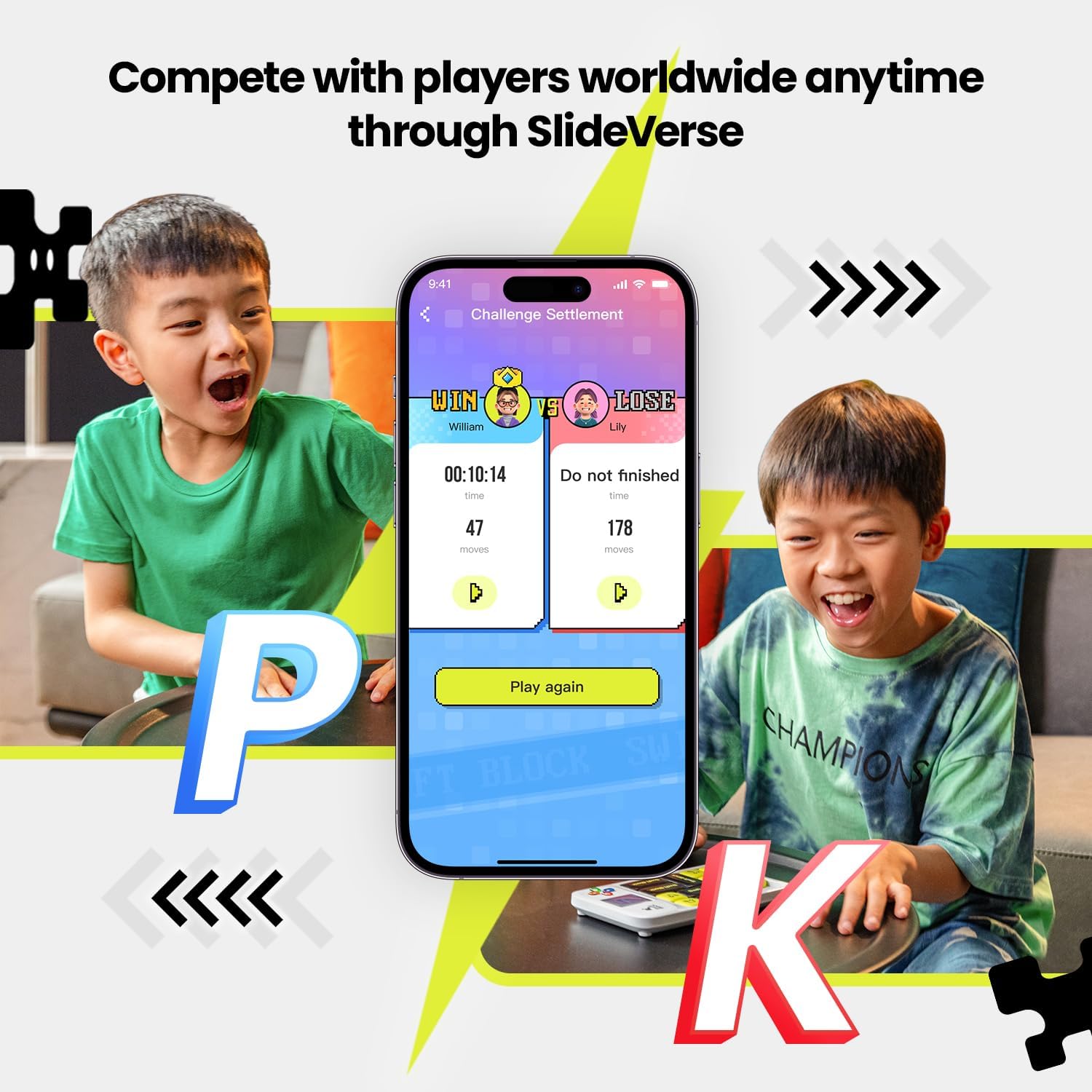 Swift Block wiSlide Super Slide Puzzle Games, Handheld Game More than 1000 Leveled Challenges, AI Tutorials with SlideVerse APP for Kids Gift(Frosted) - Amazing Gadgets Outlet