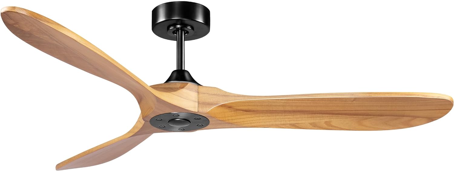 SWING NEXUS Ceiling Fan 54”: Oval End Paddle Design with Black, White, or Teak Blades and Black, Gold, or White Body, 6 Speeds, Bottom Cover with Remote Control & Timer - Amazing Gadgets Outlet