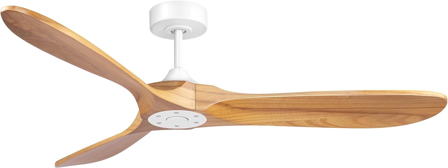 SWING NEXUS Ceiling Fan 54”: Oval End Paddle Design with Black, White, or Teak Blades and Black, Gold, or White Body, 6 Speeds, Bottom Cover with Remote Control & Timer - Amazing Gadgets Outlet