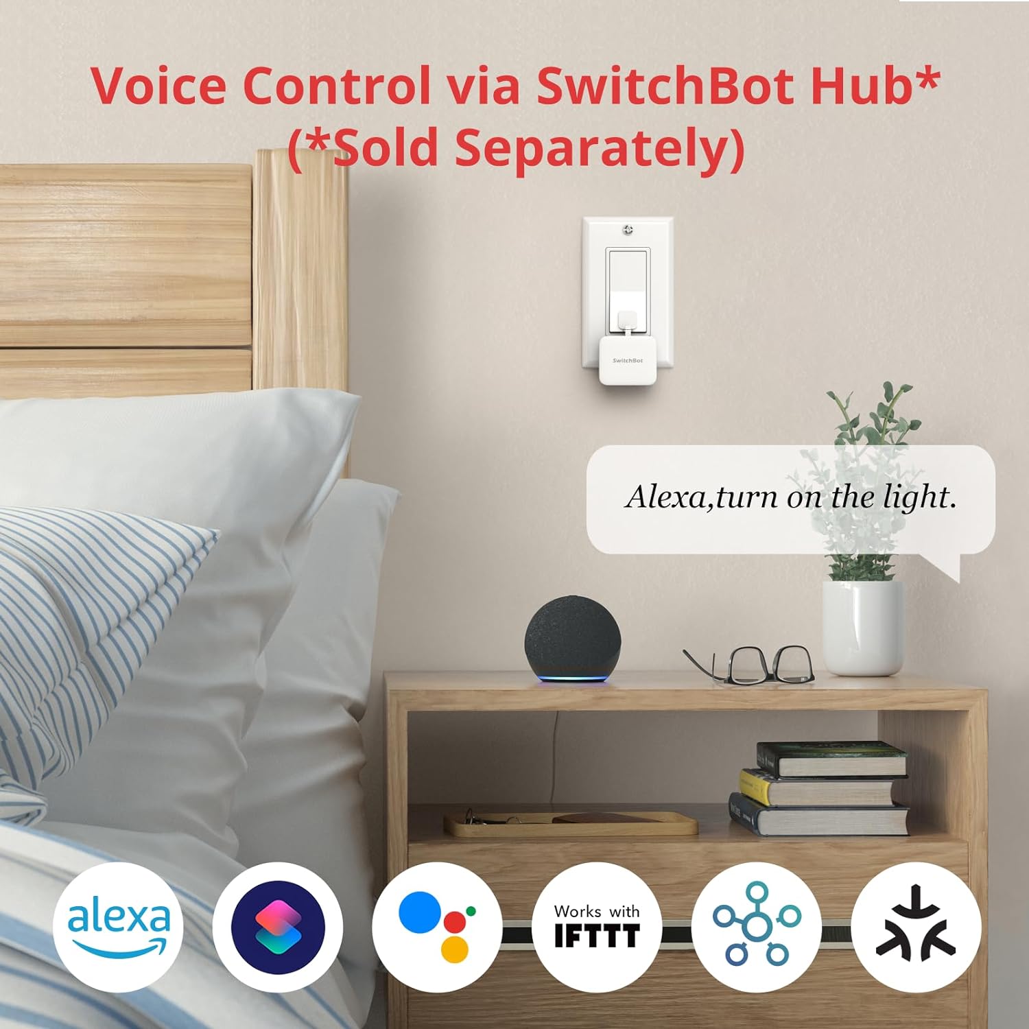 SwitchBot Smart Switch Button Pusher - Fingerbot for Automatic Light Switch, Timer and APP Bluetooth Remote Control, IFTTT When Paired with SwitchBot Hub (White), Packaging May Vary - Amazing Gadgets Outlet