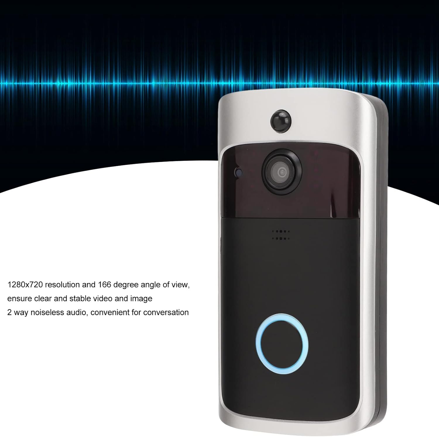 Sxhlseller Ring Video Doorbell,Wireless WiFi Video Doorbell Camera,Video Door Bell Intelligent WiFi 720P Camera Night Vision Remote Visual Intercom Doorbell for Home - Amazing Gadgets Outlet