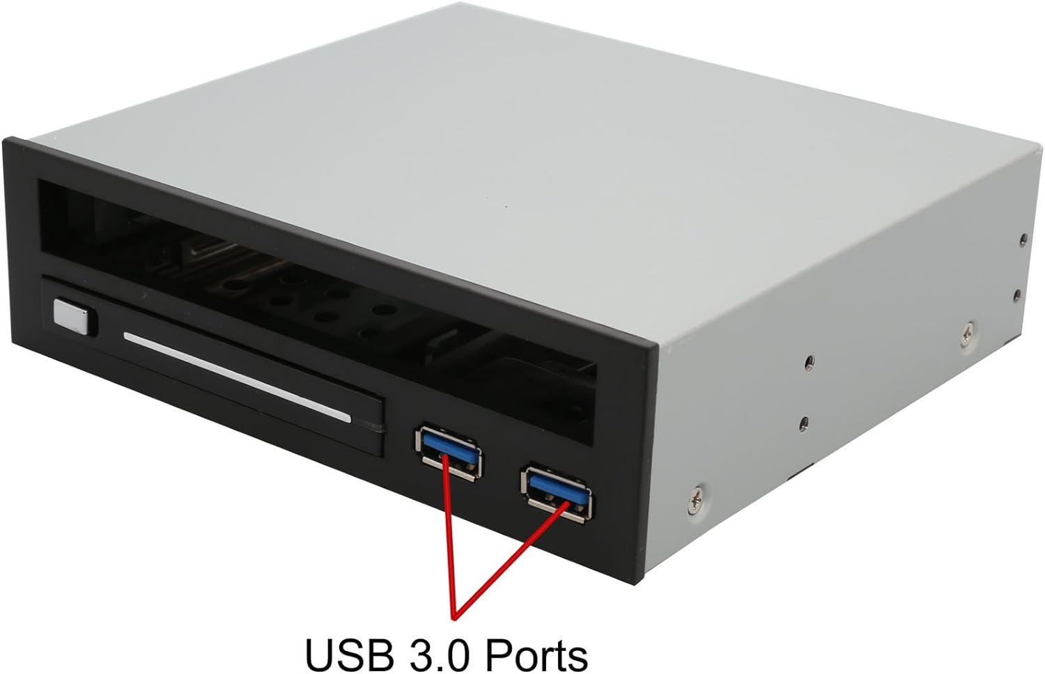 Syba 5.25" Bay Adapter for Slim Optical Drive, 2.5" Trayless Rack for Hard Drives HDD SSD, USB Hub - SY - MRA55005 - Amazing Gadgets Outlet