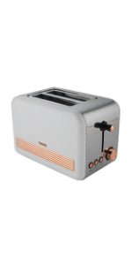 T4tec TT - TOT8532SL 2 Slice Toaster - White - Amazing Gadgets Outlet