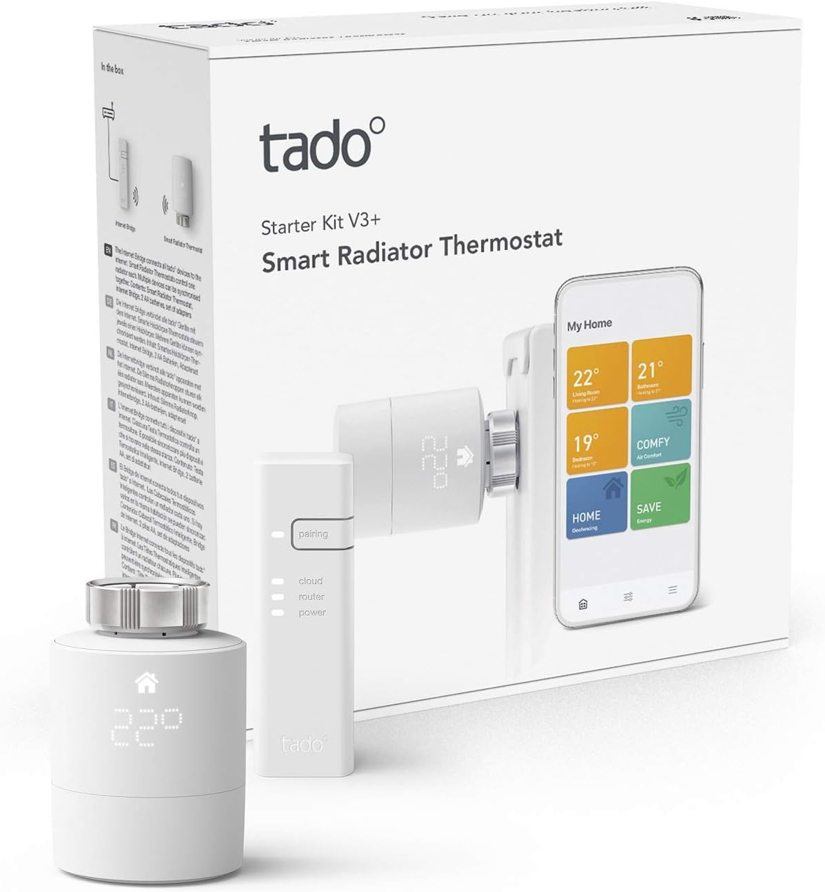 tado° Smart Radiator Thermostat Starter Kit V3+ (Universal Mounting) – Intelligent Heating Control, Easy DIY Installation, Works with Amazon Alexa, Apple HomeKit, Google Assistant - Amazing Gadgets Outlet