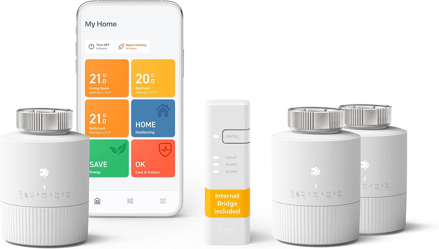 tado° Smart Radiator Thermostat - Wifi Add - On Smart Radiator Valve For Digital Multi - Room Control, Easy Installation, Save Heating Costs - Works With Alexa, Siri, And Google Assistant - Amazing Gadgets Outlet