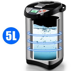 TANGZON 5L Instant Hot Water Dispenser, Thermal Stainless Steel Water Boiler with 5 Temperature Settings, 24H Timer, Auto Re - Boil & Rotatable Base, Electric Instant Kettle for Home Office Brewing - Amazing Gadgets Outlet