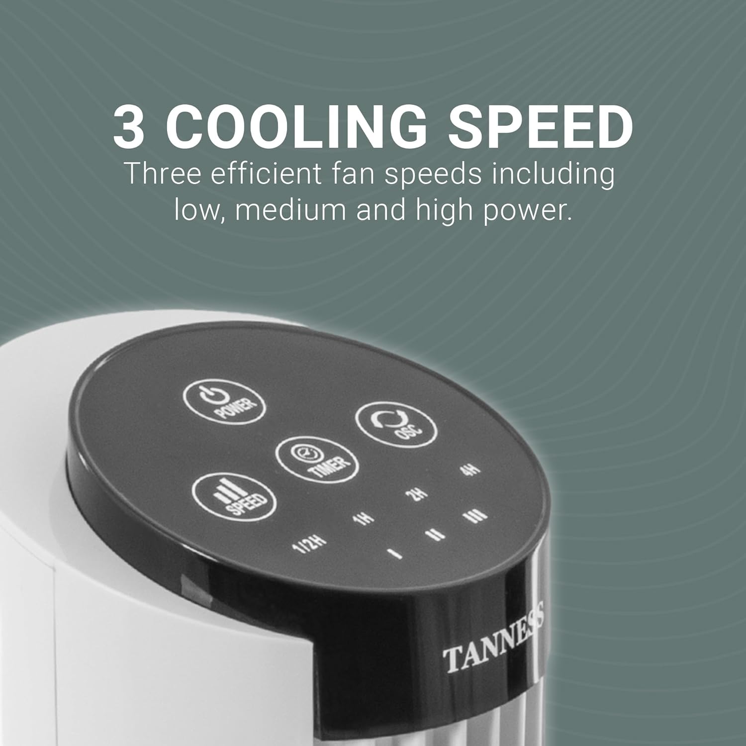 TANNESS 13" Tower Fan, Cooling Fan with 3 Speed | 70° Oscillating Fan, Desk Fan with 7.5H Timer | Portable Fan, Mini Fan | Standing Fan, Table Fan Office, Bedroom Accessories, Fans & Cooling (White) - Amazing Gadgets Outlet