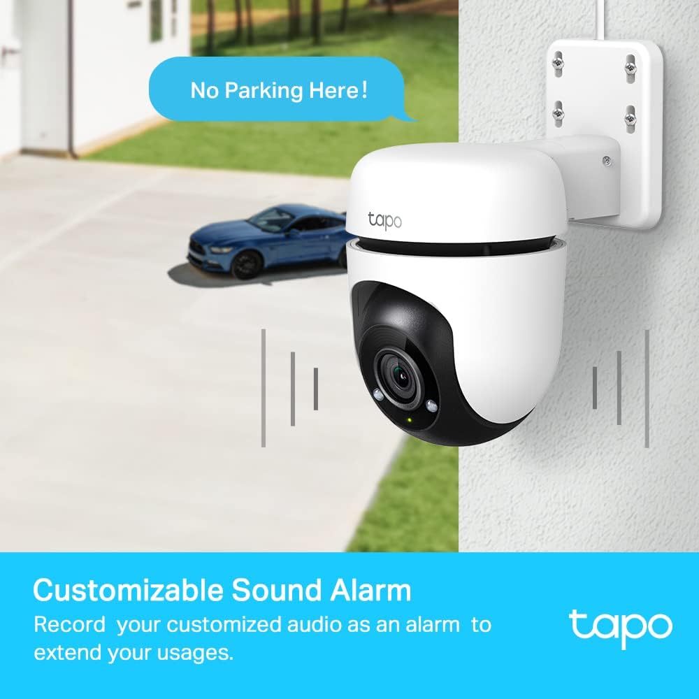 Tapo 1080p Full HD Pan/Tilt Wireless Outdoor Security Camera, 360° Motion Detection, IP65 Weatherproof, Night Vision, Cloud &SD Card Storage, Works with Alexa&Google Home (Tapo C500) White - Amazing Gadgets Outlet