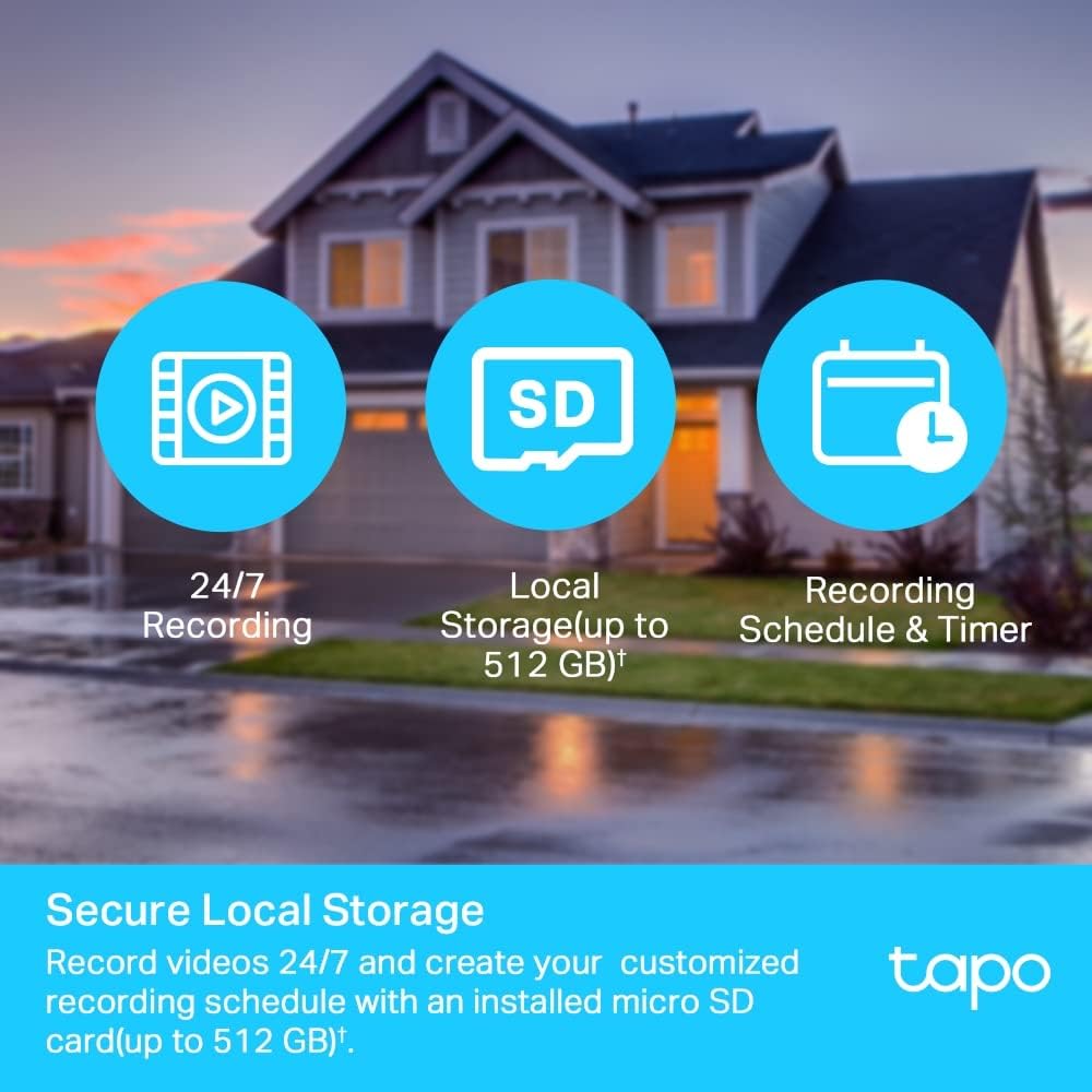 Tapo 1080p Full HD Pan/Tilt Wireless Outdoor Security Camera, 360° Motion Detection, IP65 Weatherproof, Night Vision, Cloud &SD Card Storage, Works with Alexa&Google Home (Tapo C500) White - Amazing Gadgets Outlet