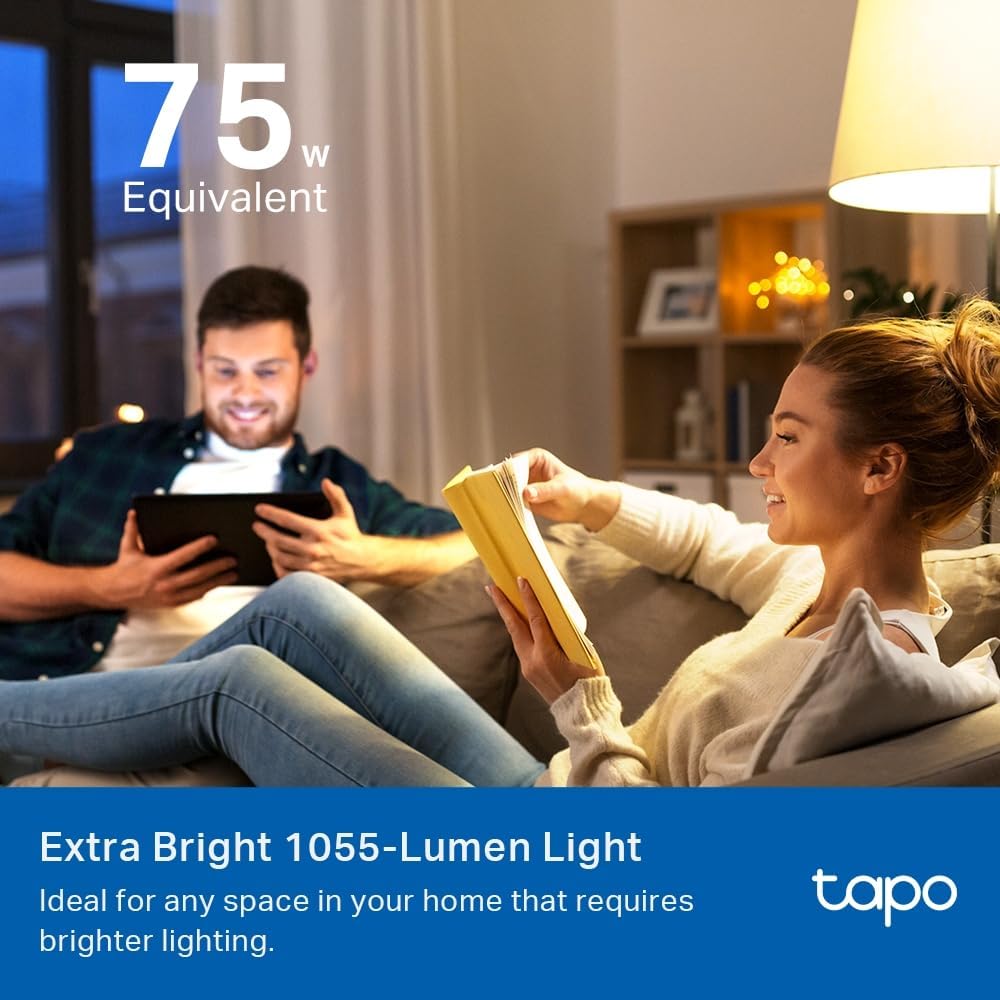 Tapo Matter Smart Wi - Fi LED Bulb, Multicolours, B22, 8.6W, Energy Monitoring, Works with Apple HomeKits, Amazon Alexa and Google Home, Colour - Changeable, No Hub Required (Tapo L535B) [Energy Class E] - Amazing Gadgets Outlet