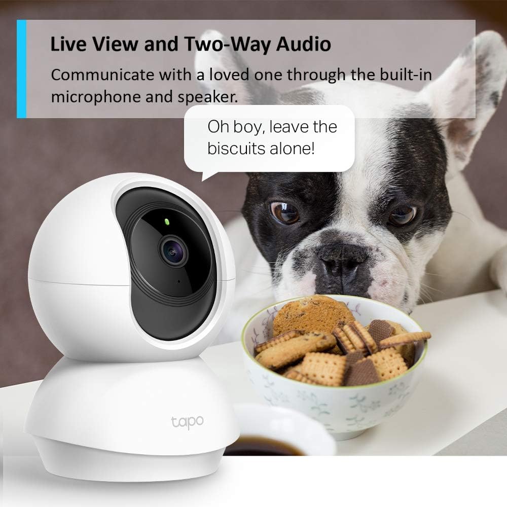 Tapo Pan/Tilt Smart Security Camera, Baby Monitor, Indoor CCTV, 360° Rotational Views, Works with Alexa&Google Home, No Hub Required, 1080p, 2 - Way Audio, Night Vision, SD Storage, Device Sharing(TC70) - Amazing Gadgets Outlet