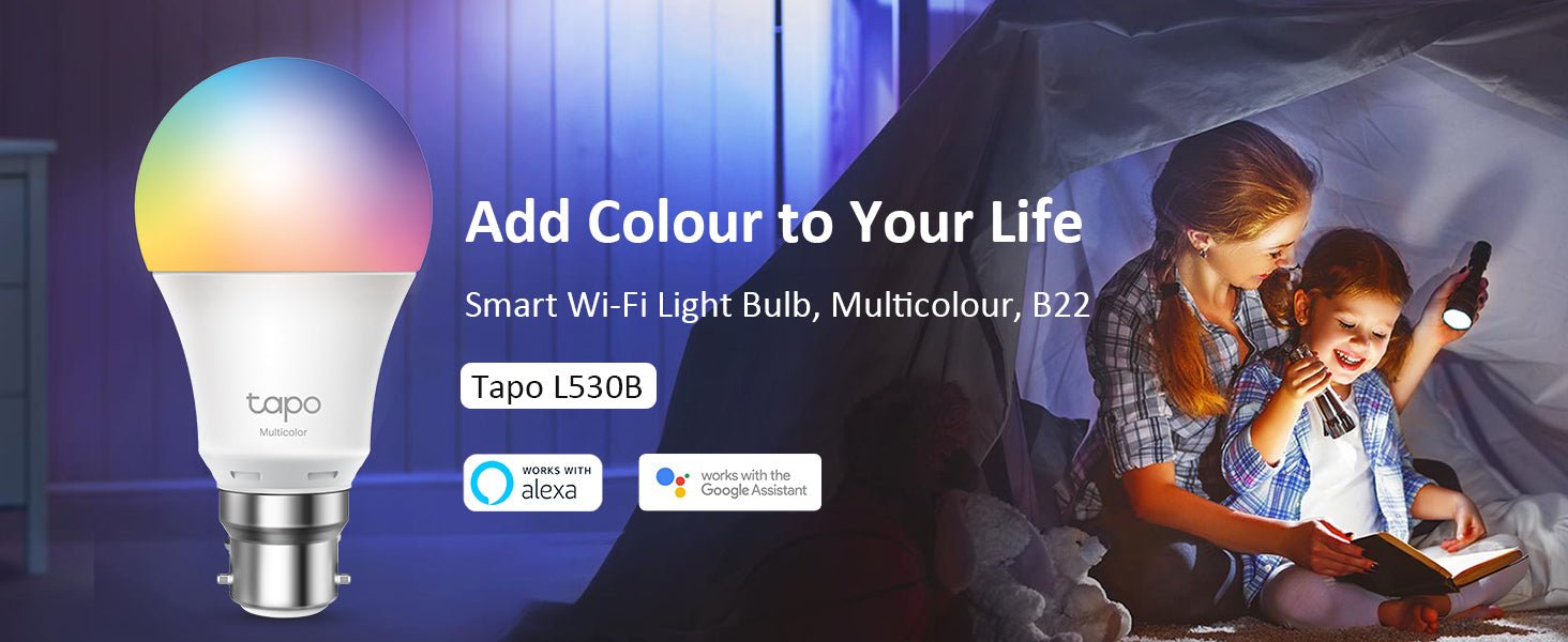 Tapo Smart Bulb, Smart Wi - Fi LED Light, B22, 60W, Energy saving, Works with Amazon Alexa and Google Home, Colour - Changeable, No Hub Required Tapo L530B(2 - pack)[Energy Class F], Multicolor - Amazing Gadgets Outlet