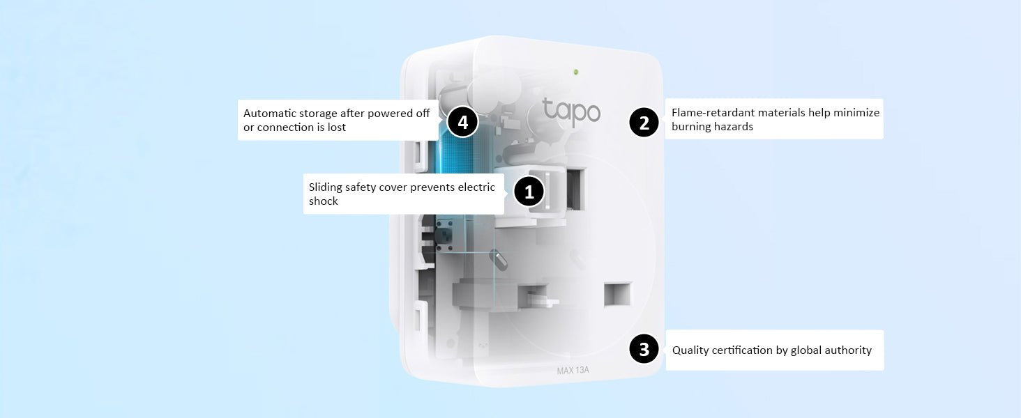 Tapo Smart Plug Wi - Fi Outlet, Works with Amazon Alexa & Google Home,Max 13A Wireless Smart Socket, Device Sharing, Without Energy Monitoring, No Hub Required,Tapo P100(4 - pack) - Amazing Gadgets Outlet