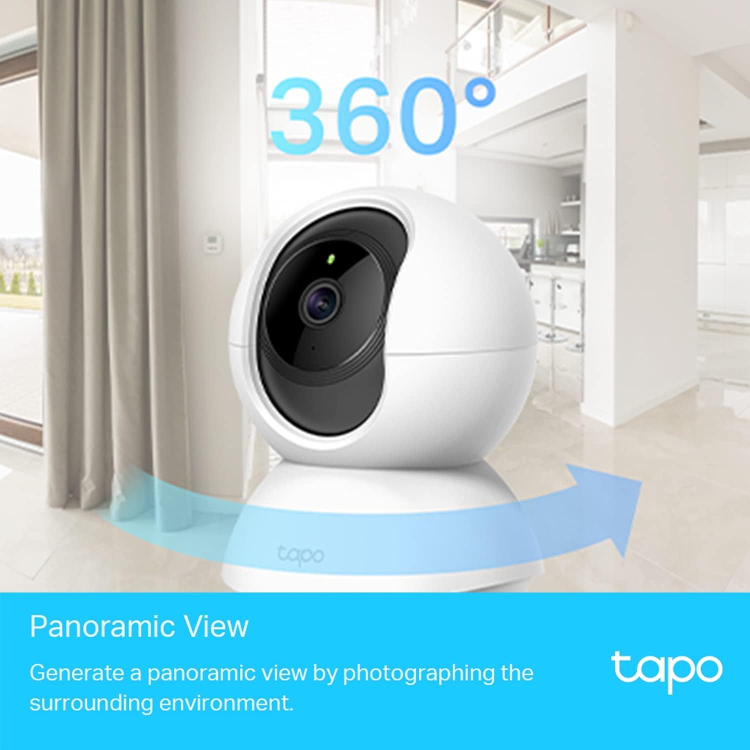 Tapo Wifi Camera, Indoor Camera for Security,2K 3MP Pet Camera,Wireless 360° for Baby Monitor, CCTV,AI Monitor, Smart Motion Detection & Tracking,Night Vision,Works with Alexa & Google Home(Tapo C210) - Amazing Gadgets Outlet