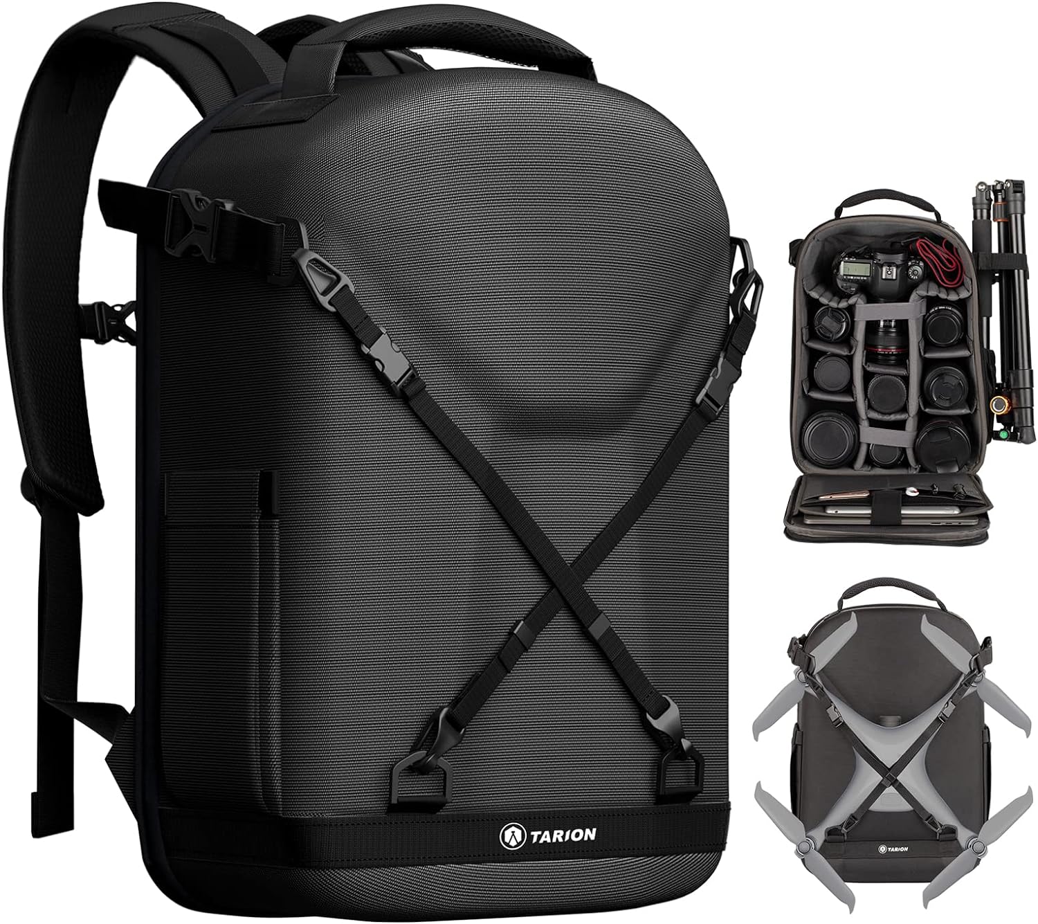 TARION Camera Backpack, Photography Backpack with Hard Shell, Camera Bag with 15'' Laptop Compartment and Rain Cover, Backpack for Drones DSLR SLR Cameras Accessories - Amazing Gadgets Outlet